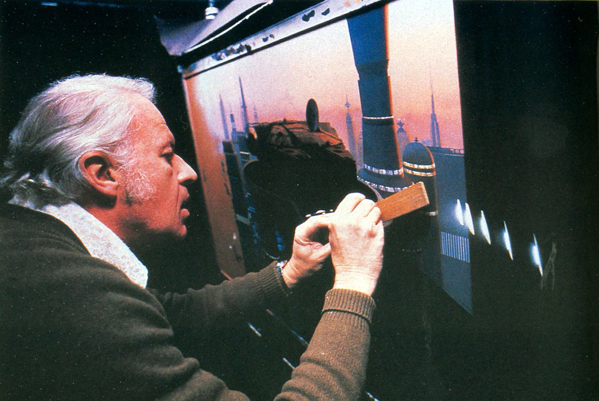 Advent Calendar: The Art of Ralph McQuarrie.Dec 12: The Falcon has just landed in Cloud City (mattepainting) - The Empire Strikes Back (1980)