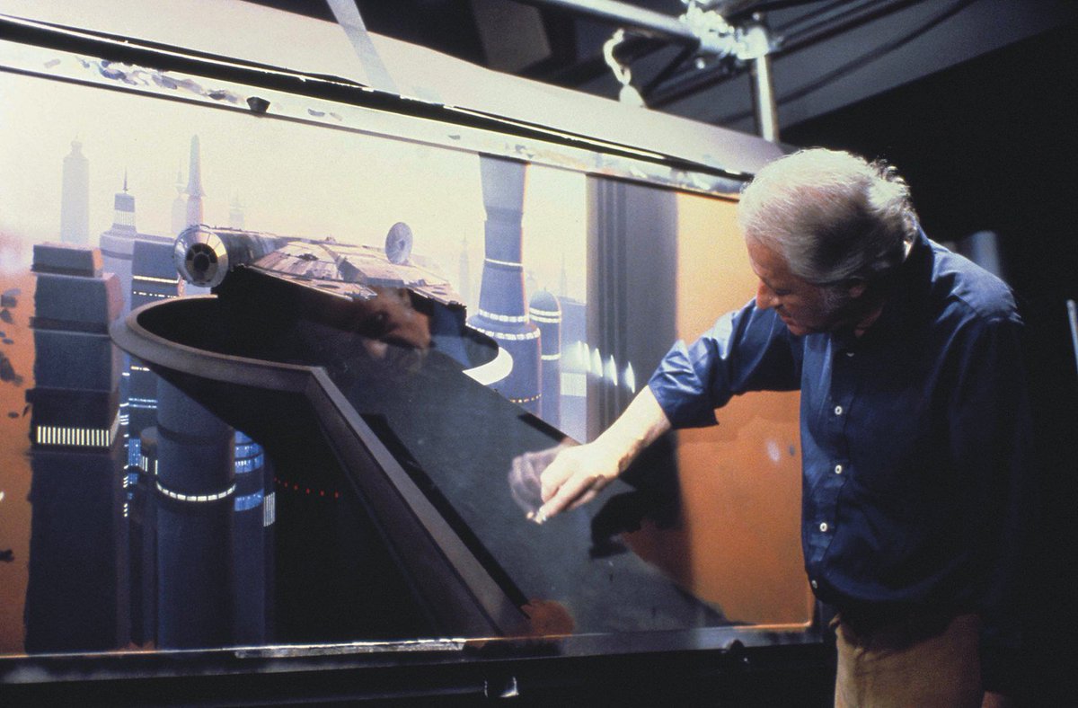 Advent Calendar: The Art of Ralph McQuarrie.Dec 12: The Falcon has just landed in Cloud City (mattepainting) - The Empire Strikes Back (1980)