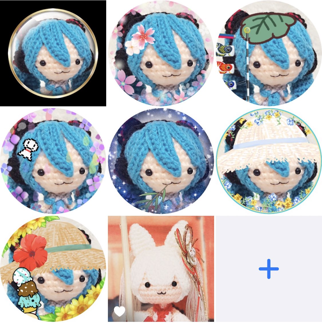 みさきち W 過去のアイコンいろいろ