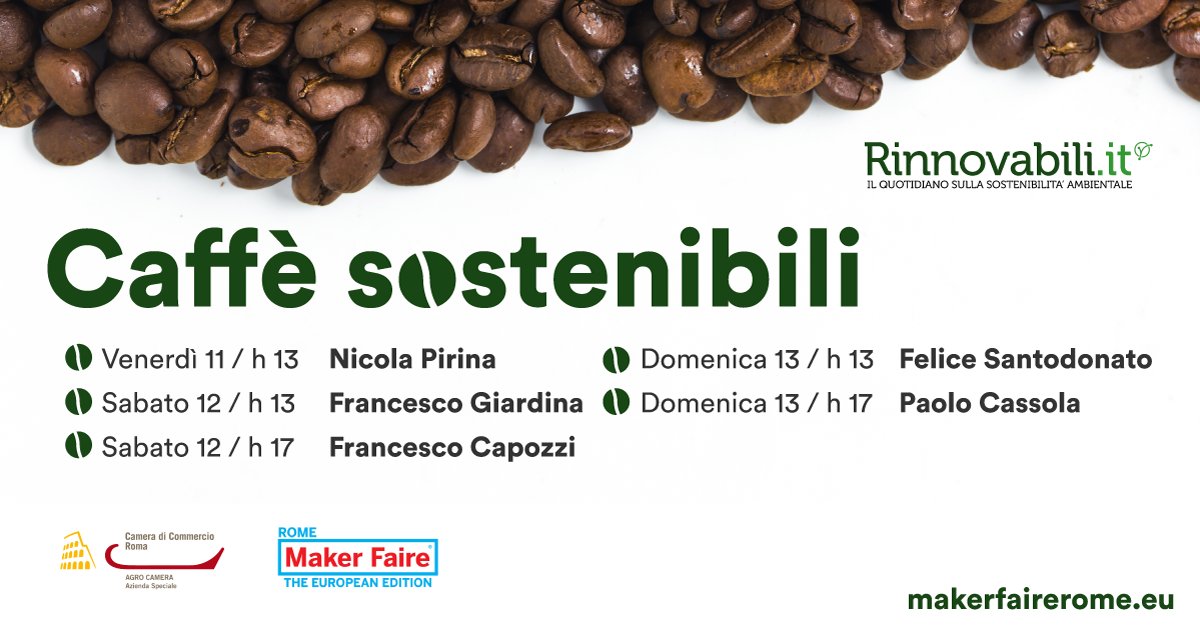rinnovabiliit's tweet photo. Adesso live #CaffèSostenibili con @IsabellaCeccari e Francesco #Capozzi https://t.co/1yX2J0TcgI
#MFR2020 https://t.co/pYUwhtCghV