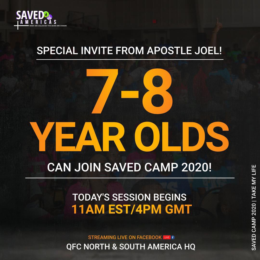 SavedAmericas's tweet image. Join our Second Day - First Session of Saved Camp 2020  LIVE on Facebook using the link below👇🏾‼️

facebook.com/QFCAmericas/vi…

If you were on yesterday, you know that this camp just can’t be missed!

#everyjoining #takemylife