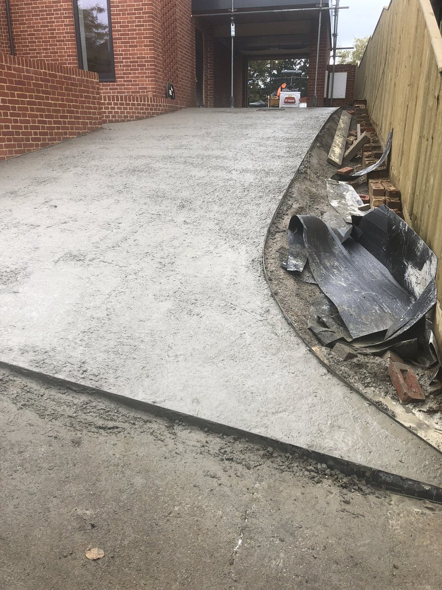 Concrete driveway #cthconstruction