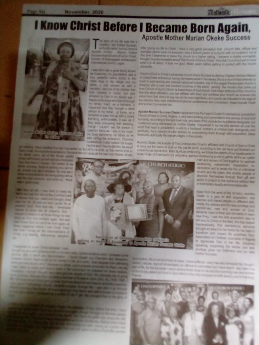 ACJ Charity Foundation, ACF Grand Patroness, Apostle Mother Marian Success Okeke.