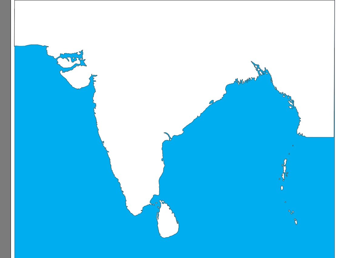 The first step is to find the map with the most accurate coastline (not an easy feat) and then crop it in the way demanded by the game. Then, I take out my trusty pencil too in illustrator and trace the dang thing.