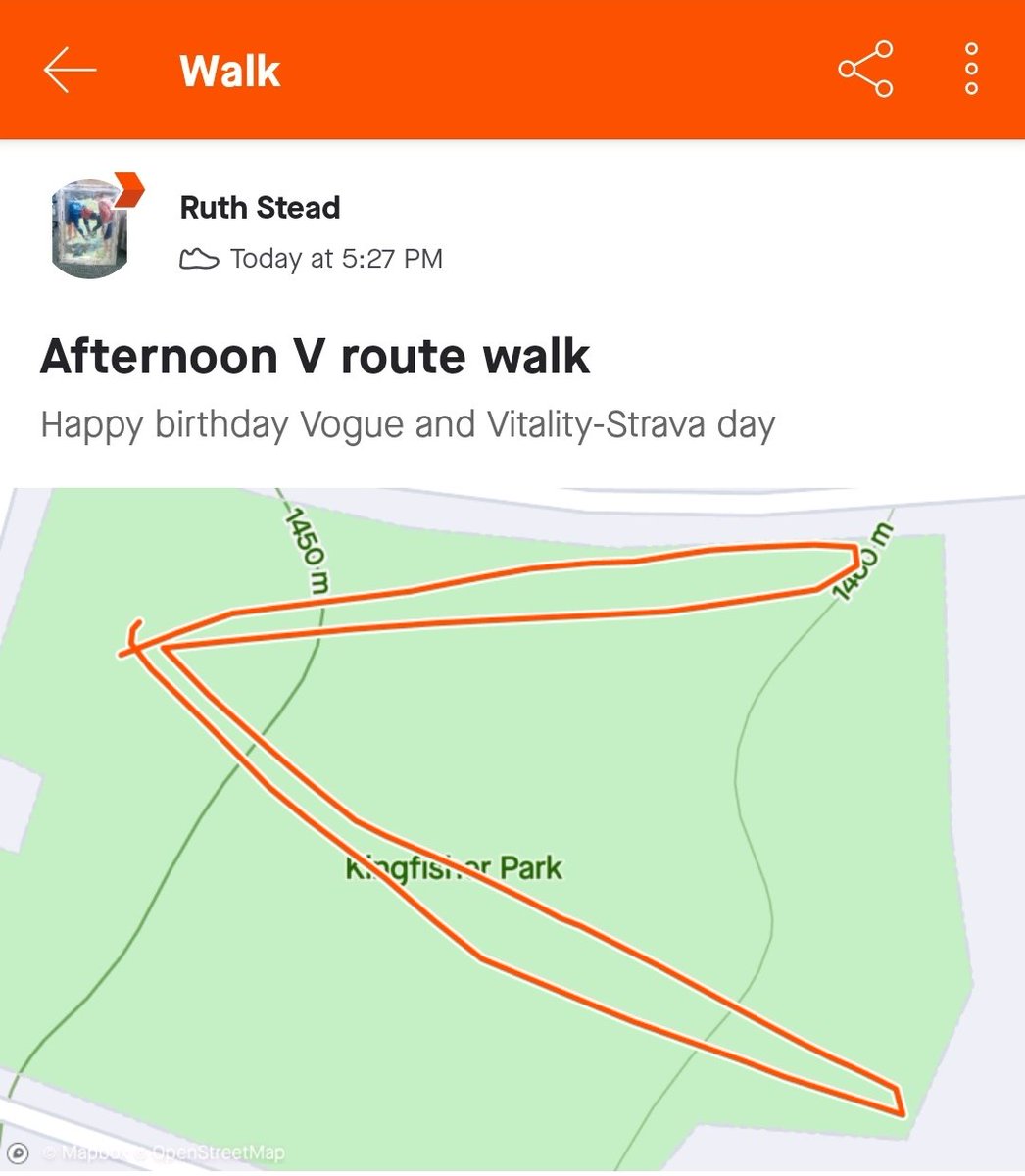 RuthStead's tweet photo. @Discovery_SA @Strava @Vitality_SA #MapMyV did my V for Vitality and my walking companion, Vogue, whose birthday it is today 😁🐕 https://t.co/kWHctspw4t