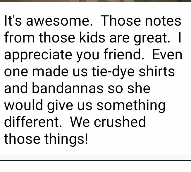 Why do educators create authentic projects? Because those projects can come back to show you their social impact and longevity. Nearly 15 years ago, my students sent care packages to my friend <a href="/JD_McNamara/">Joe McNamara</a> in Afghanistan.  Thank you for your service and for making my day!