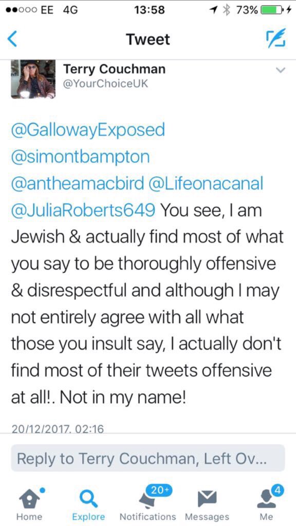 One of the features of the corbyn worshipping hard left is how they suddenly become Jewish in order to defend there antisemitism.Here is a labour councillor explaining how he is Jewish.I was one of those who got him expelled.I will post further examples of his later