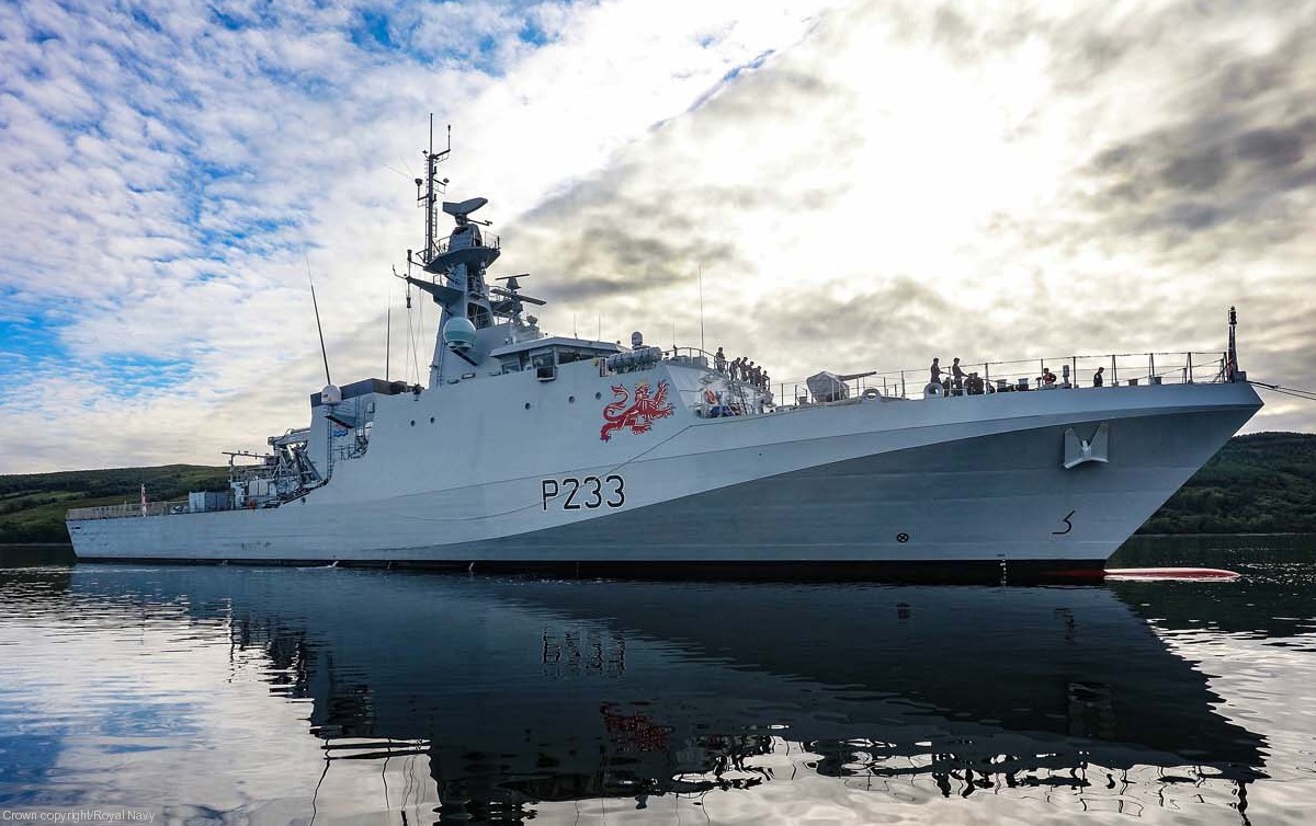 HMS Tamar a Batch 2 OPV. Part of the Royal Navy Overseas Patrol Squadron.  https://www.marinetraffic.com/en/ais/details/ships/shipid:5969378/mmsi:232015625/imo:9819301/vessel:TAMAR