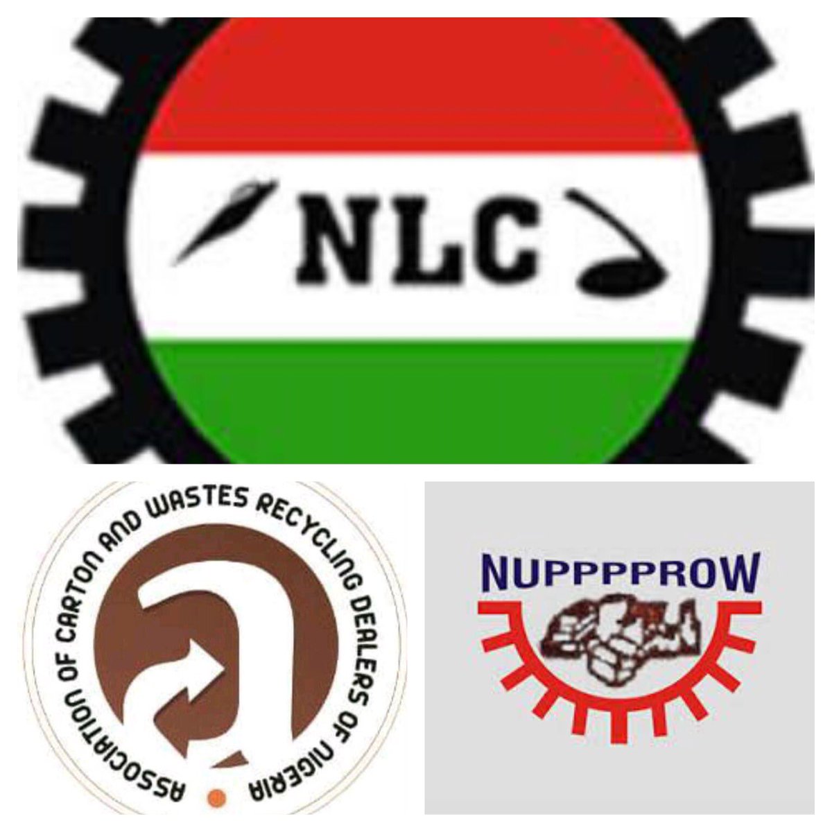 acwredon's tweet photo. Association of Carton and Waste Recycling Dealers of Nigeria signs MOU with NUPPPPROW (NLC rep.)  
The signing was witnessed by both print and national motion media. The NLC is to cater for both industries staff and the Nigeria wastes operatives.
ACWREDON!!! https://t.co/VSqODsVARj