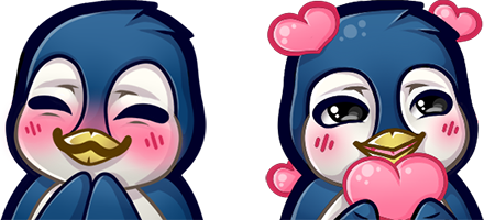 Cesca__x's tweet photo. Finished some emotes commissioned by my lovely friend GrumpyPingu! https://t.co/d6gLCUmUsB https://t.co/FLDQeam4DF
