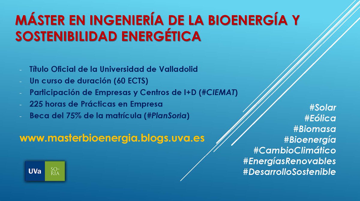 Máster Bioenergía y Sostenibilidad Energética tweet media