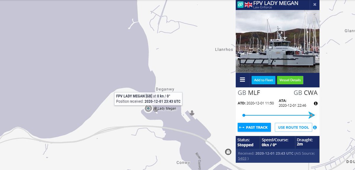 FPV Lady Megan Marine and Fisheries Division Wales https://www.marinetraffic.com/en/ais/details/ships/shipid:5701633/mmsi:232014527/imo:0/vessel:FPV_LADY_MEGAN