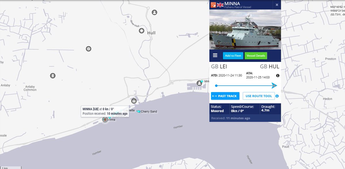 MPV Minna Scottish Fisheries  https://www.marinetraffic.com/en/ais/details/ships/shipid:203197/mmsi:235710000/imo:9266712/vessel:MINNA