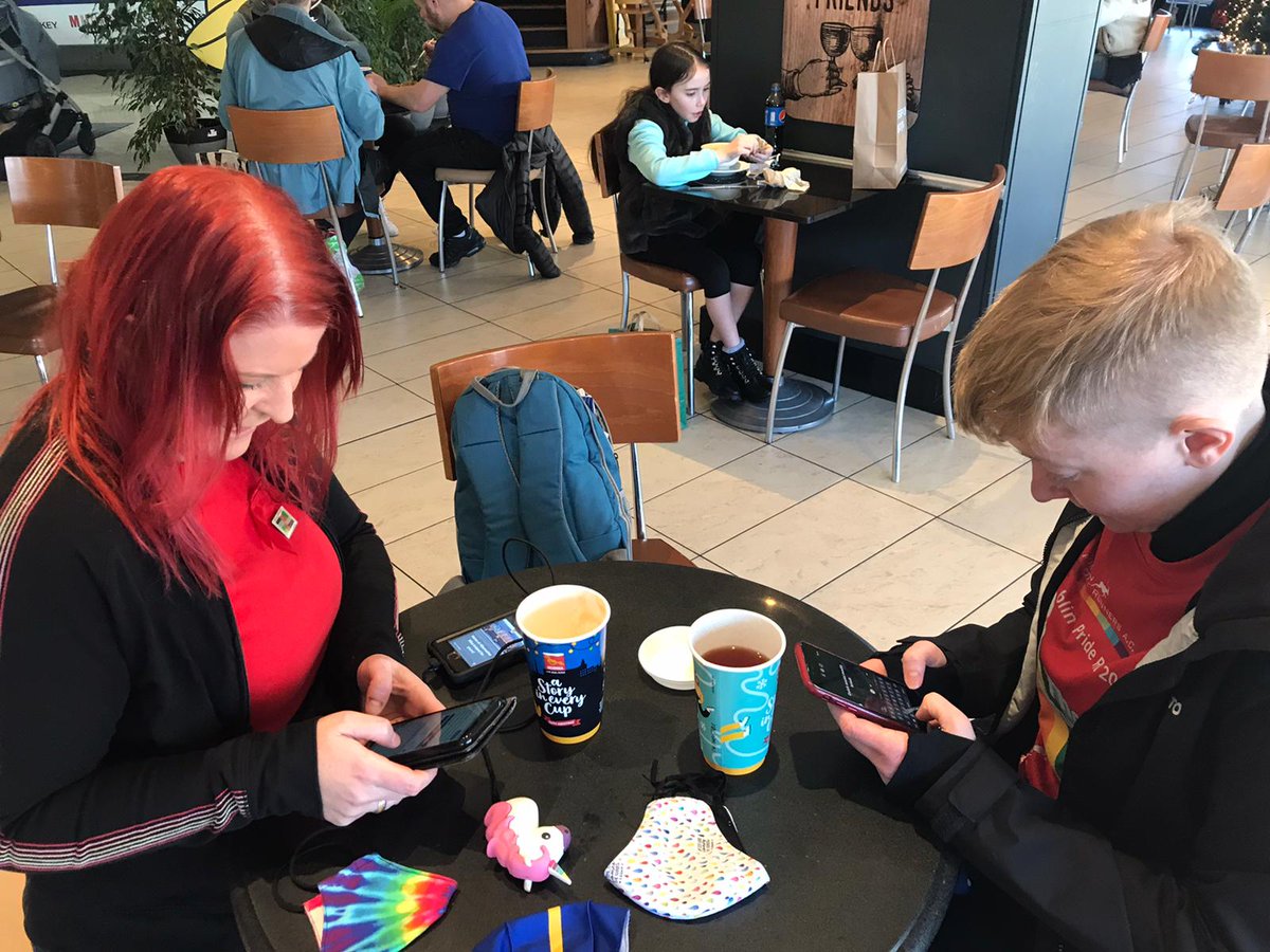QueerCultureIre's tweet photo. A short stop inside the centre to update our social media and donate to #SexualHealthwest as part of today's #RunInRed you can donate too ❤️ https://t.co/MqnD8HDSWM https://t.co/DCnTIbKrgx