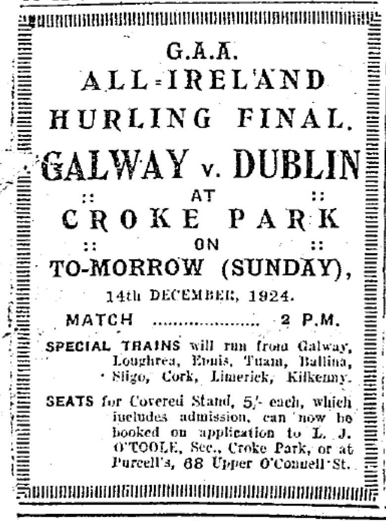 On the eve of Limerick v Waterford, a very long thread on last December All-Ireland final — the last of 12 December deciders that took place on 14 December, 1924 between Dublin and Galway & was remarkable on many, many different levels.1/18