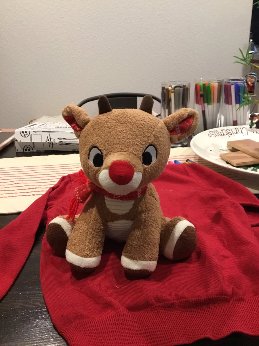 asandersplette's tweet photo. Today’s holiday crafting project. Made an “ugly” sweater for a sweet little boy. #RudolphWasDismembered https://t.co/QX5QUloxaj