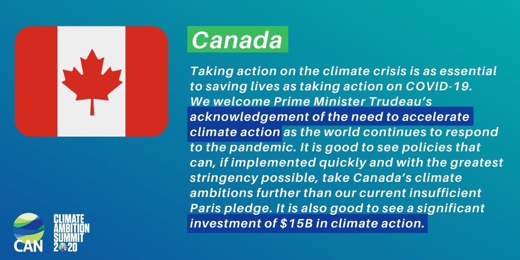 While PM  @JustinTrudeau committed $15B in climate finance, this is still not enough and Canada must boost international climate finance; subnational actors also need to step up its ambition for transformational change- @CANRacCanada  #ClimateAmbitionSummit