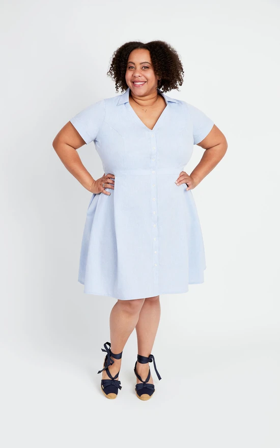 Cashmerette Patterns - designed by and for plus size women! All patterns are available in size 12-28, and they're working on adding up to size 32 for all patterns, with options for C/D, E/F, or G/H cup busts.