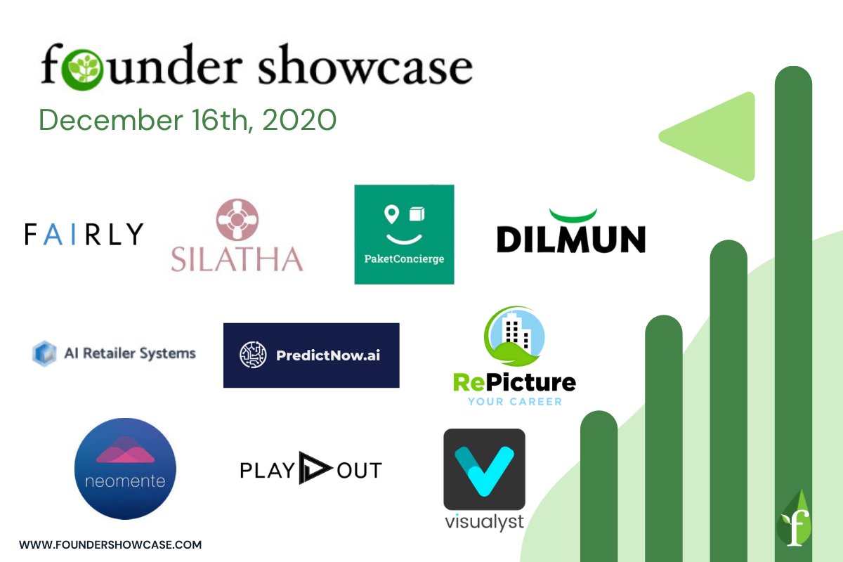 founding's tweet photo. WEDNESDAY – the 18th Global Founder Showcase – Silicon Valley's Leading #International Pre-Seed #Startup #Pitch Event: https://t.co/rqHDZF32rM @FairlyAI @SilathaJourney @PaketConcierge @PredictNowAI @_Repicture @Visualyst1 #Neomente #DILMUN #AIRetailerSystems #PlayOutApparel https://t.co/Axcn7y0XD5