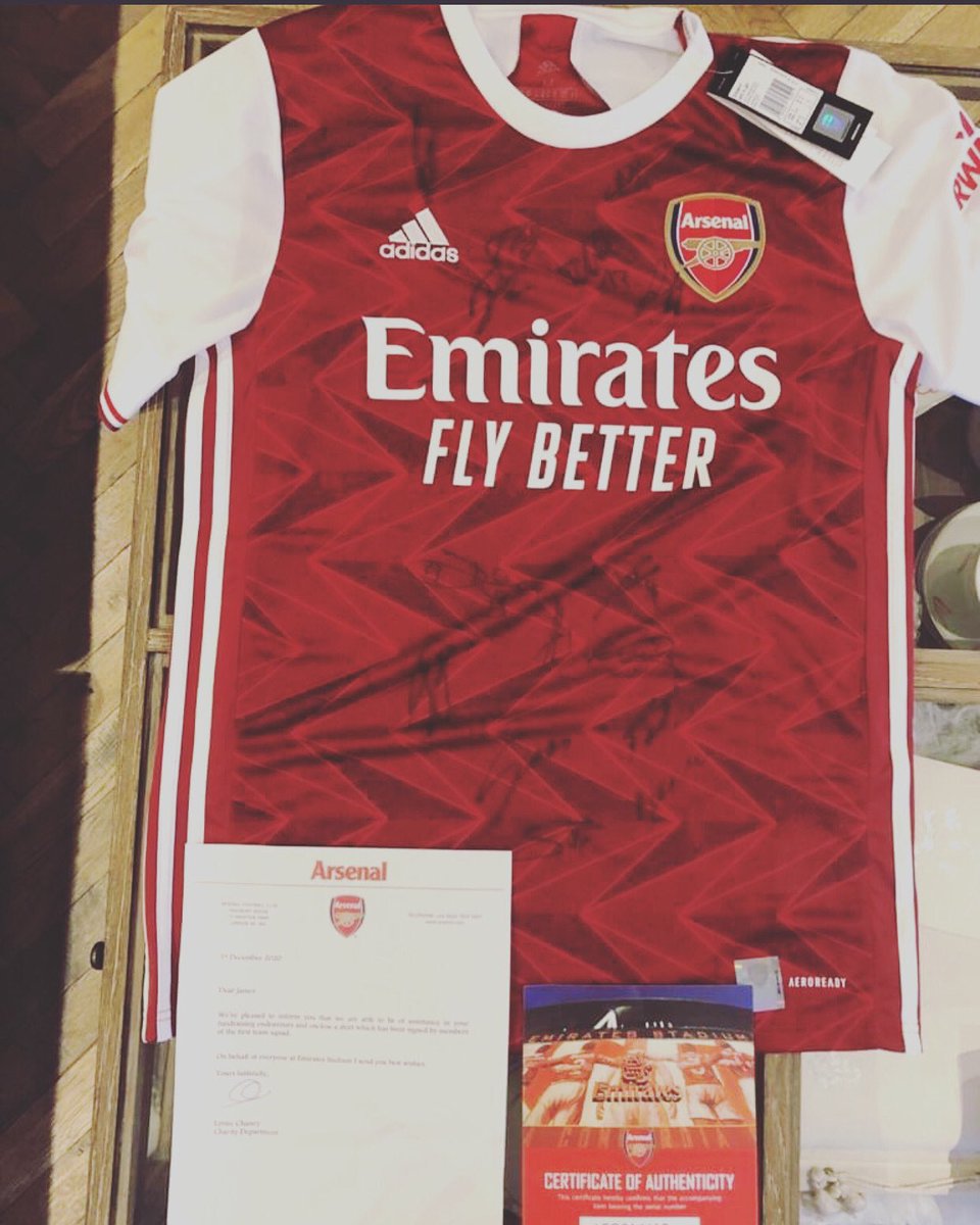 FXCupATL's tweet photo. Ways to give! #FXCup2020👇

Bid on a signed Arsenal F.C. Soccer Football Jersey! Signed by the Arsenal F.C. team &amp; includes a letter &amp; certificate of authenticity. A replica authentic Premier League signed football shirt, a must-have for any Gunners fan.
https://t.co/L6Ygadm9sV https://t.co/J4GBIEPo6T