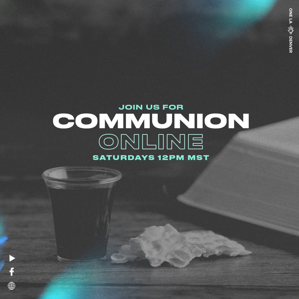 Join us for COMMUNION ONLINE as we remember the faithfulness of Jesus and lean into His peace for renewal and healing this morning. Anyone with an open heart can participate with any elements you have in your home. TODAY @ 12PM MST TPHLA.ORG/WATCH or YOUTUBE