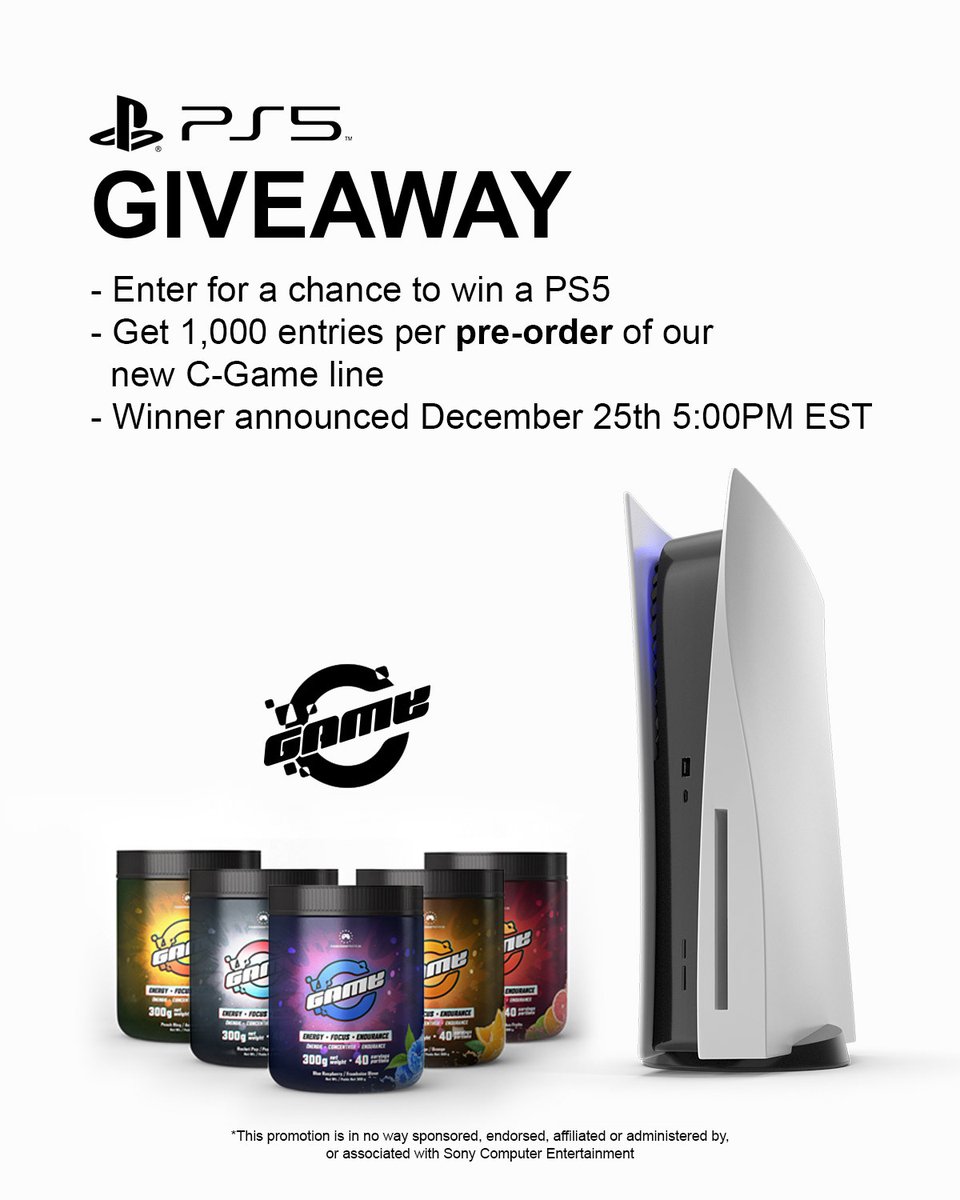 CanadianProtein's tweet photo. Introducing C-GAME 🎮

Designed to improve energy, focus, alertness, and concentration using ingredients of the highest quality 🤯

👇To celebrate the launch, we're giving away a PS5 to one lucky winner! Follow the link below to find out how to enter! 👇

https://t.co/6CWCe6v7Jo https://t.co/InqlNUan0G