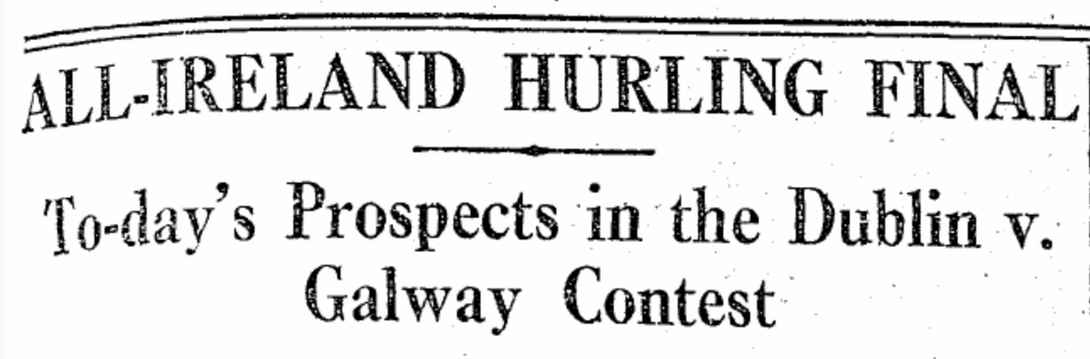 Dublin then beat Antrim in the All-Ireland semi-final, while Galway beat Tipperary to set up the first ever championship meeting between the sides when Gill was up against his team-mates of only a few months previously. 4/18