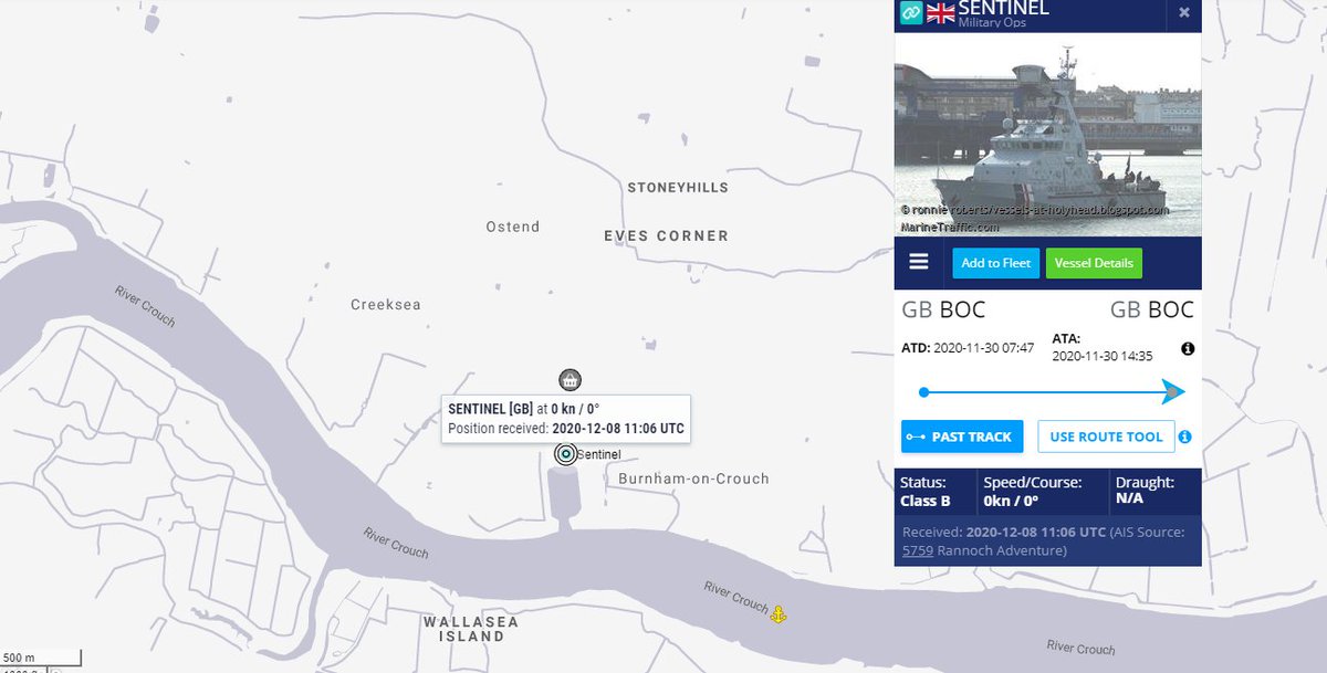 HMC Sentinel UK Border Force  https://www.marinetraffic.com/en/ais/details/ships/shipid:194129/mmsi:235067855/imo:0/vessel:SENTINEL
