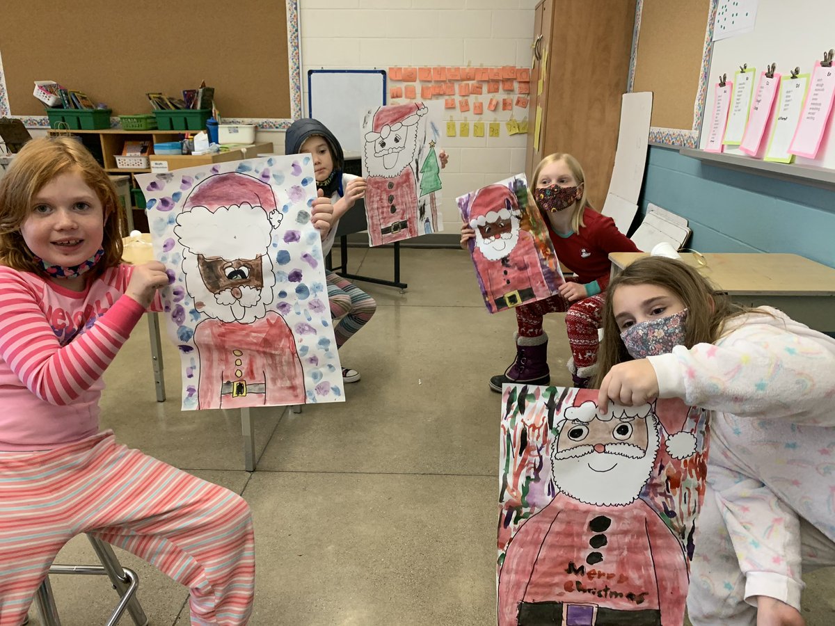 3wlittlefalls's tweet image. Santa art! Love the creativity! #directeddrawing #creativetouches