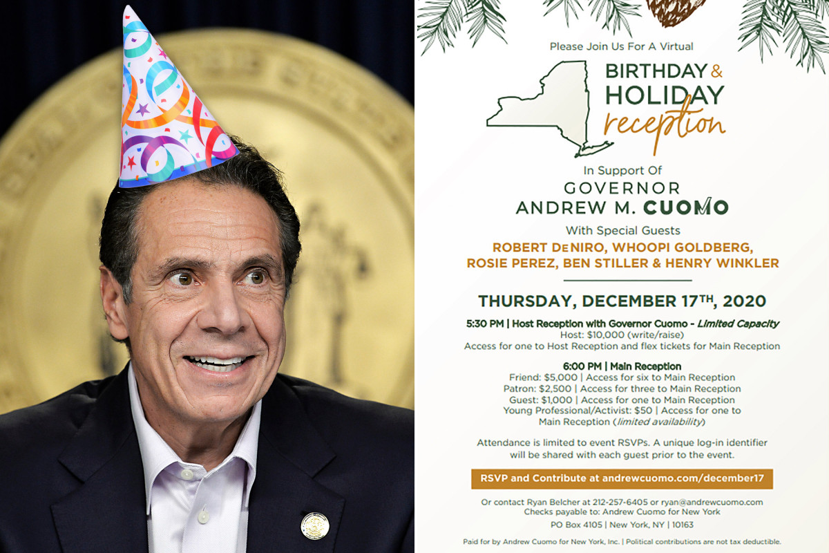 Gov. Andrew Cuomo throwing virtual birthday party to raise campaign cash