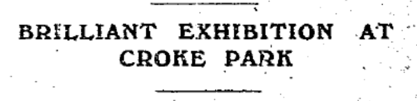 The Dubs won the game by 5-3 to 2-6 — Holland got two of the goals, while the others were scored by Tom Barry, Garret Howard & Willie Banim.10/18
