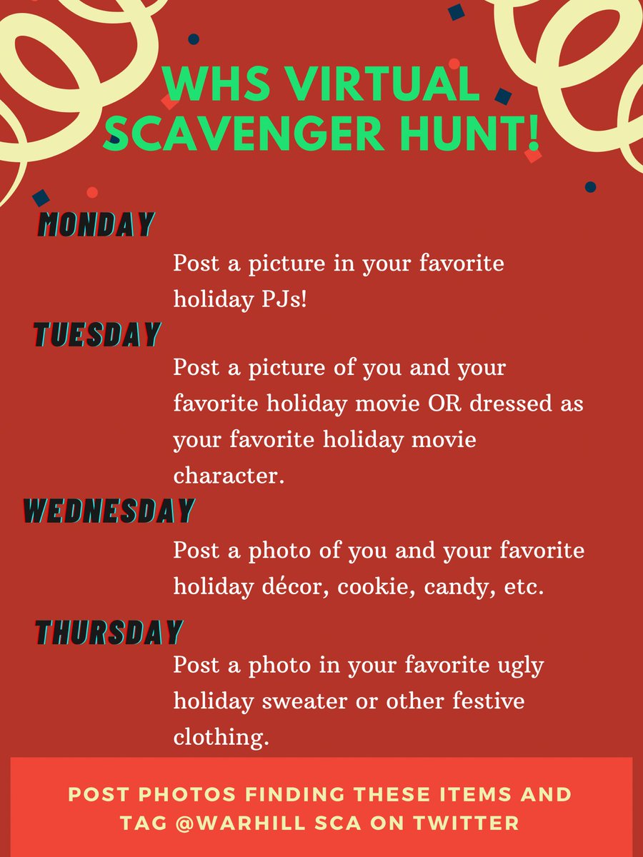WarhillSCA's tweet photo. but wait... there’s more! Find the items and post a picture tagging @WarhillSCA 🎁❄️ https://t.co/vHL4fWmiNb