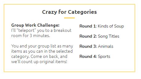 MsLeahMcFarlane's tweet photo. Always happy to see kids interact with each other as much as they do with me. A little prep for a LOT of fun with MS Teams updated breakout rooms. MyπSs enjoyed a few rounds of "Crazy for Categories"--video on or off, everyone played! #APSDistanceLearning @SwansonAdmirals https://t.co/dUZlzwpBLX