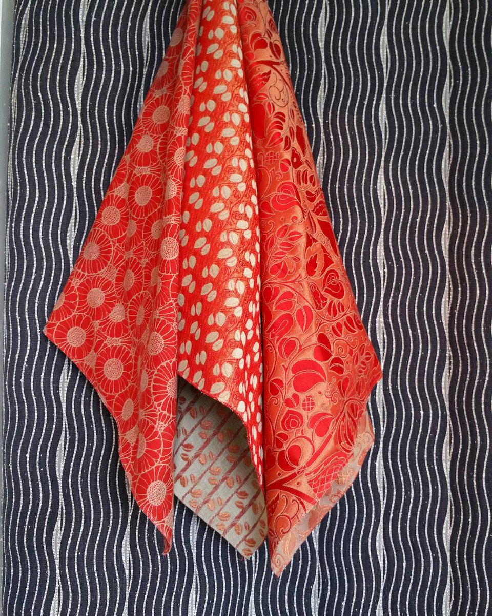 Amazing archive of designs at Backhausen  @Backhausen1849 Koloman Moser dividing rooms curtain in orig. shop-hand sewn thick insulating (Other side a colourful, GustavKlimt inspired fabric from Pierre Frey) Both designers/artists same era in Vienna, completely different styles