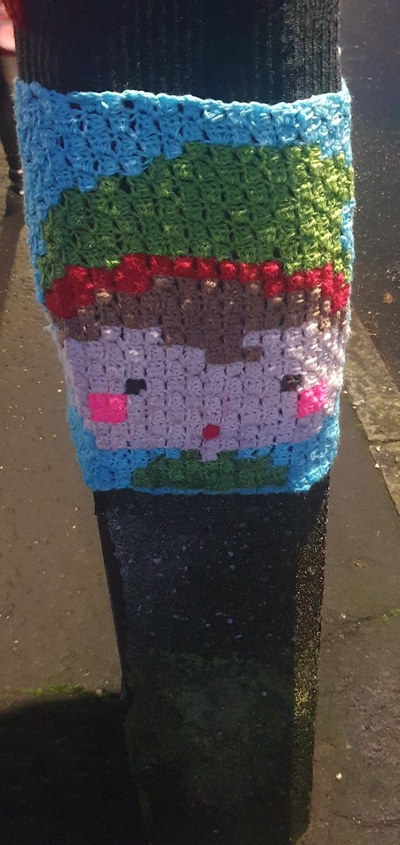 MrsMurphy07's tweet photo. Lovely walk to see all the Christmas lights and more amazing crochet Christmas themed this time 🎅🎅 @MauchlineCC @EastAyrshire @GroupMauchline https://t.co/zRkJ9Qd9eJ