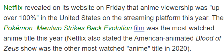 FelipoDepot's tweet photo. #MewtwoStrikesBackEVOLUTION was one of the most watched anime products on Netflix this year.

I'm very much hoping that TPCi takes note of this when it comes to how they handle dubbing/distribution of future projects😄#Anipoke

https://t.co/V3vog2on5x
 https://t.co/DMAcYTazST https://t.co/HsNWPx01P3