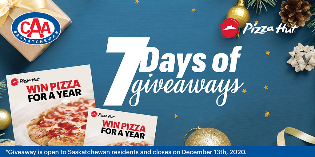 🎁 Day 6 
What are your favourite toppings 🍕? Enter for a chance to win pizza for an ENTIRE YEAR thanks to Pizza Hut! Visit hubs.ly/H0Cw2N90 to fill out the entry form once and be entered to win 1 of 7 great prizes.