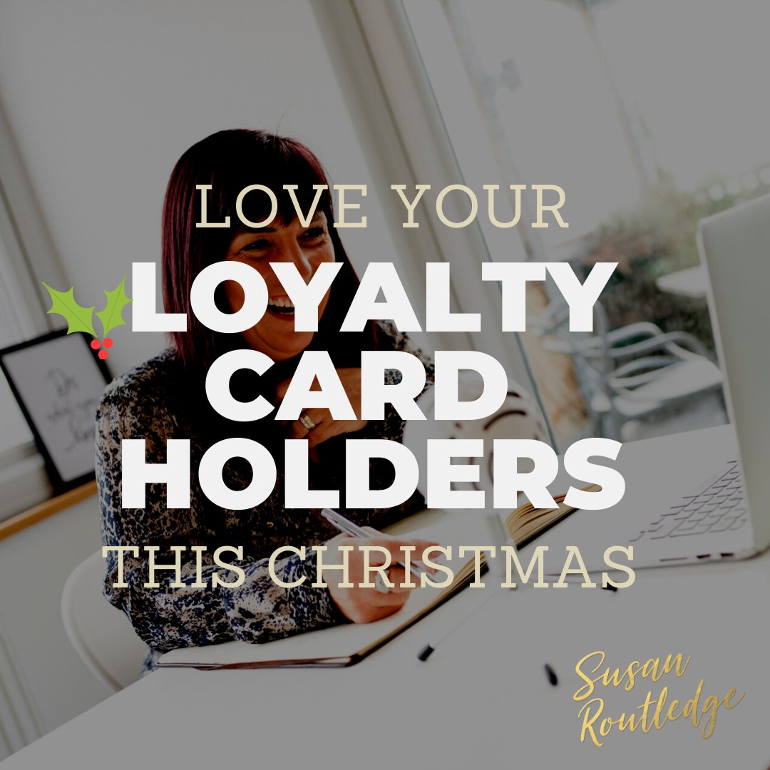 SusanRoutledge1's tweet photo. Do you run a loyalty card scheme? Consider promoting a limited-time offer of double loyalty card points with every gift voucher purchase. Maybe you could provide an even greater benefit if they use the points during the quieter first month of the year? https://t.co/TmuXN0Ie7s