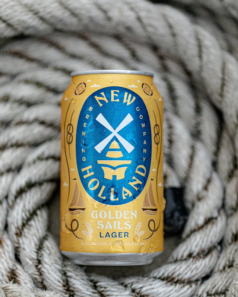 newhollandbrew's tweet photo. Golden Sails Lager is now available! Find our most refreshing lager near you with our beer finder here - https://t.co/krPcJ86cRB #goldensails #newhollandbrewing #lager #craftbeer https://t.co/q8SfbNJUTK