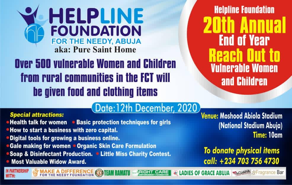 Madeenatu_'s tweet photo. According to the World Poverty Clock, 93.7m Nigerians live in extreme poverty. While you’re planning #DettyDecember, this means millions of others can’t even afford the thought alone.
#HelplineFoundation is out today in Abuja to give some the hope. Let’s help them reach more ppl https://t.co/ykTpVMeJrV