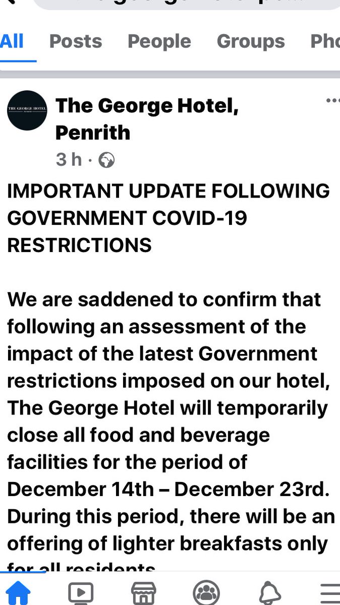 rattycastle's tweet image. The saddest news from #Penrith heartbreaking for the staff and town.  The #GeorgeHotel is closing   For a while  😢😢😢We hope to see you all after January welcoming visitors again #coronaproblems  #shoplocal  @featurecumbria