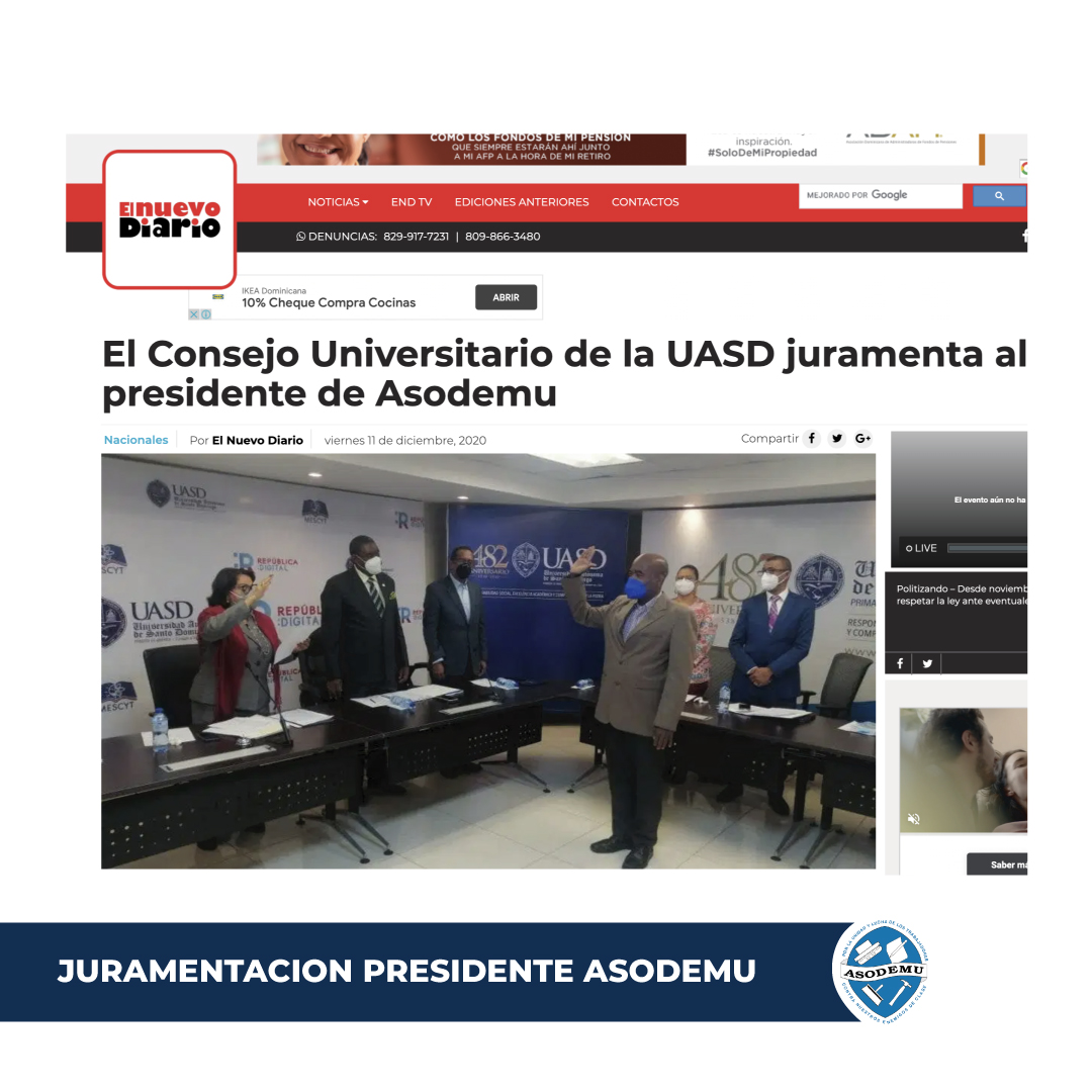 JURAMENTACIÓN  POR EL CONSEJO UNIVERSITARIO. LEE NOTICIA COMPLETA EN EL LINK 
elnuevodiario.com.do/el-consejo-uni…