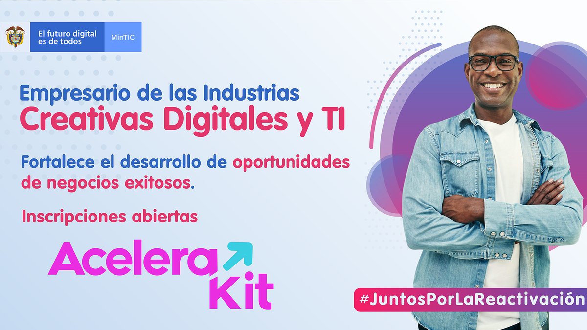 ADNSoftwareCo's tweet image. #AceleraKit, iniciativa lanzada por @Ministerio_TIC para apoyar a empresas de las #IndustriasCreativas e #IndustriasTI a través de un Kit de herramientas comerciales y de visibilidad que les permita enfrentar los retos de la coyuntura actual. #JuntosPorLaReactivación @karenabudi