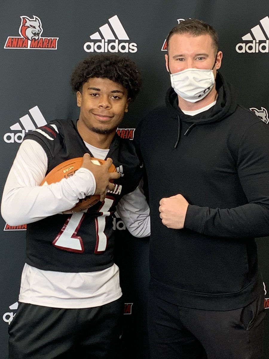 AJBrooksFB's tweet photo. Had a great visit with @CoachNVoorhees and @Coach_Mul  @AMCAT_Football ‼️⚫️🔴⚪️ https://t.co/CVr4RgsOWj