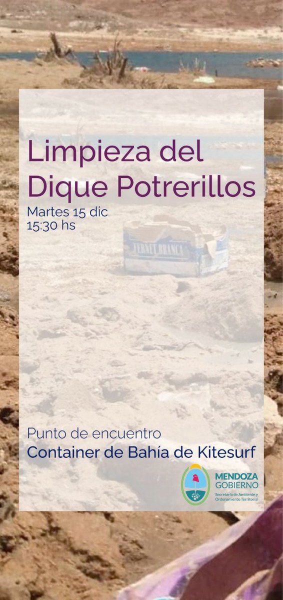 nachhhhhha's tweet photo. Como sabemos todos después de estos últimos fines de semana el Dique Potrerillos ha quedado muy sucio y lleno de basura, así que con un grupo de amigos organizamos una ida a limpiarlo este martes 15 a las 15:30hs
¡Sería de gran ayuda si lo comparten y si asisten aún mejor! https://t.co/9wJOPw60DJ