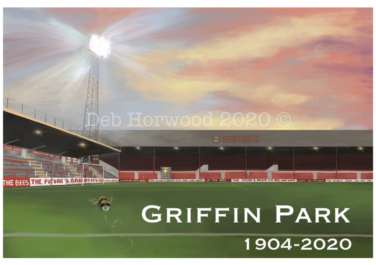 Debbee75's tweet photo. If you are still looking for a Christmas present for a #BrentfordFC fan I have my limited edition signed A3 โFarewell To Griffin Parkโ prints ready to post https://t.co/pgGQd9UIxV #artprints #christmasgifts #BeesFans #FORBRE #ChristmasGiftIdeas #ebay #ebayseller https://t.co/ZIhrY6rA4S