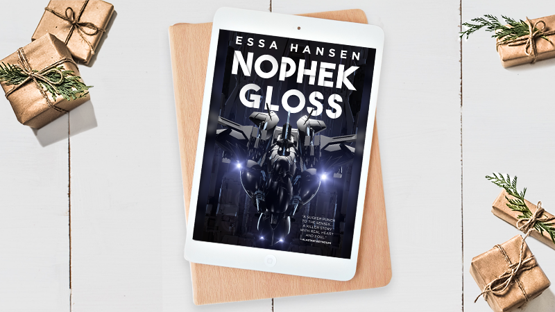 orbitbooks's tweet photo. The first book in this epic space opera trilogy debut that’s perfect for fans of Revenger and Children of Time. Get NOPHEK GLOSS by @EssaHansen for only $2.99/£1.99 for a limited time!

US: https://t.co/J7zCuL4Cch
UK: https://t.co/Z3FjtY0ZqF
#Orbit20 https://t.co/eAzqGnNpjN