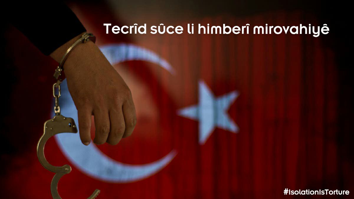 DilsherFurat's tweet photo. Li ku derê ev ala sor hebe li wê derê zulim, işkenge, qirkirin, kuştin, talan, dizî,bêbextî û perçiqandin.
#IsolationIsTorture https://t.co/2IX8fQo1o5