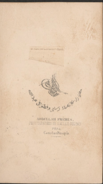The cabinet card versos of Abdullah Frères - the Ottoman Armenian brothers had studios in Pera (Constantinople) and Cairo. Two contain the tughra of Sultan Abdulaziz, also note the Ottoman Baroque Kufic script on the Cairo card! 23 more here:  https://bit.ly/AFreresCabinet&nbsp;