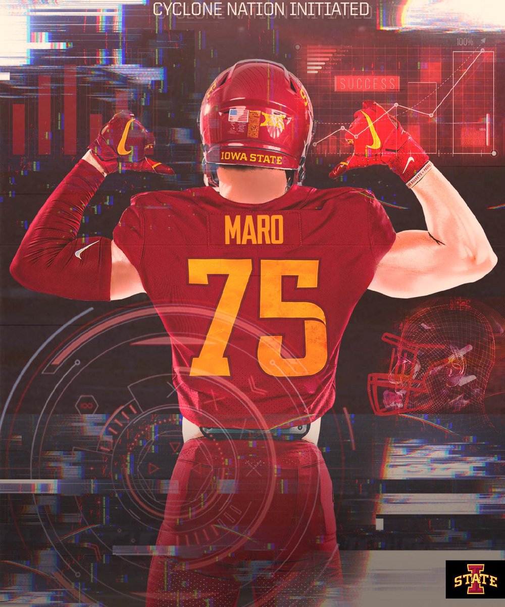 tylermaro's tweet image. Exctied to announce that I am committing to Iowa State. I want to thank everyone who has helped me throughout this entire process. @ISUMattCampbell @Coach__Myers @DerekHoodjer @CycloneFB #goclones #committed